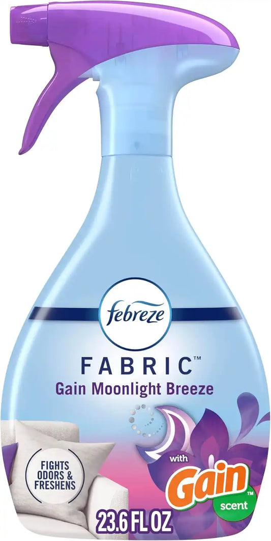 Febreze Fabric Spray, Air Freshener, Odor-Fighting Fabric Refresher, Couch and Linen Spray, Sneaker Balls Alternative, Multi-Use, Gain Moonlight Breeze Scent, 23.6 fl oz