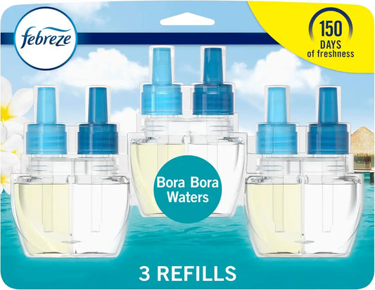 Febreze, Odor-Fighting Fade Defy Plug Air Freshener Refill, Bora Bora, 0.87 Fl Oz