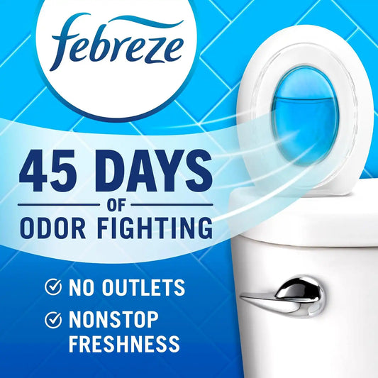 Febreze Odor-Fighting Bathroom Air Freshener for Small Spaces, Twilight Lavender Scent, 4 Count