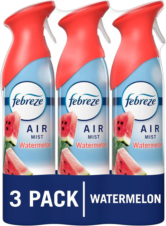Febreze Air Mist, Odor-Fighting Air Freshener Spray, Room Spray, Watermelon, 8.1oz, 3 count
