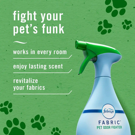 Febreze Fabric Spray Air Freshener, Odor-Fighting Fabric Refresher, Sneaker Balls Alternative, Couch Cleaner, Linen Spray, Multi-Use, Pet Odor Fighter Scent, 23.6 fl oz