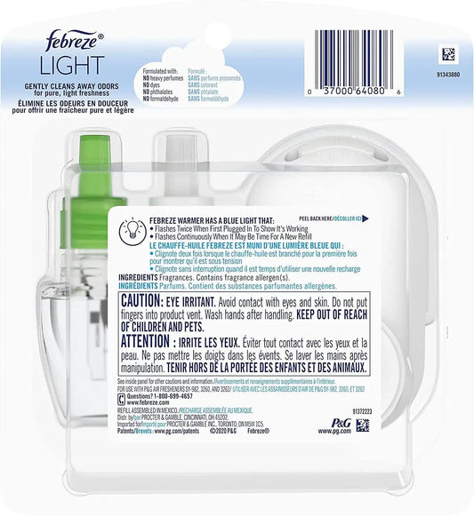Febreze Light Plug Bamboo Starter Kit with Fade Defy Technology Pack of 2